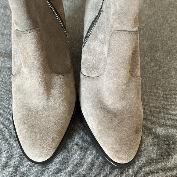 Pre-loved AllSAINTS, Ana Suede blocked heel Ankle booties - Picture 4 of 9